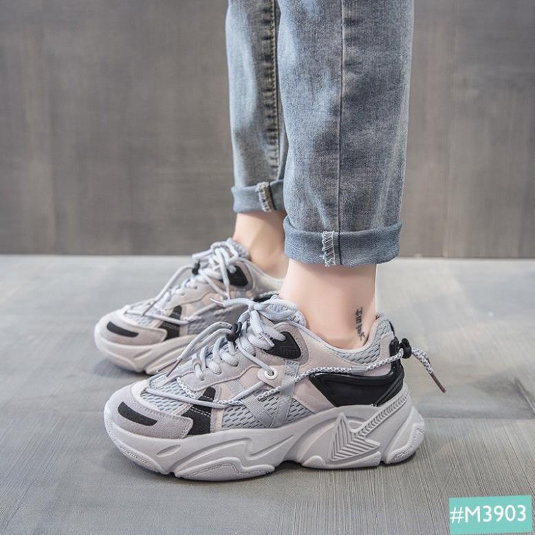 Giày Thể Thao Độn Đế Nữ MINSU WENHISTA 1989 M3903, Giày Snekear Nữ Độn Đế Tăng Chiều Cao Hàn Quốc Thiết Kế Táo Bạo VN