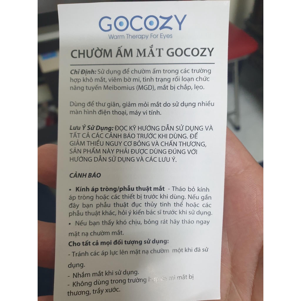 Miếng chườm ấm mắt GOCOZY-gói lẻ tiện lợi khác hẳn các loại rẻ hơn trên thị trường, Bác Sĩ Khuyên Dùng