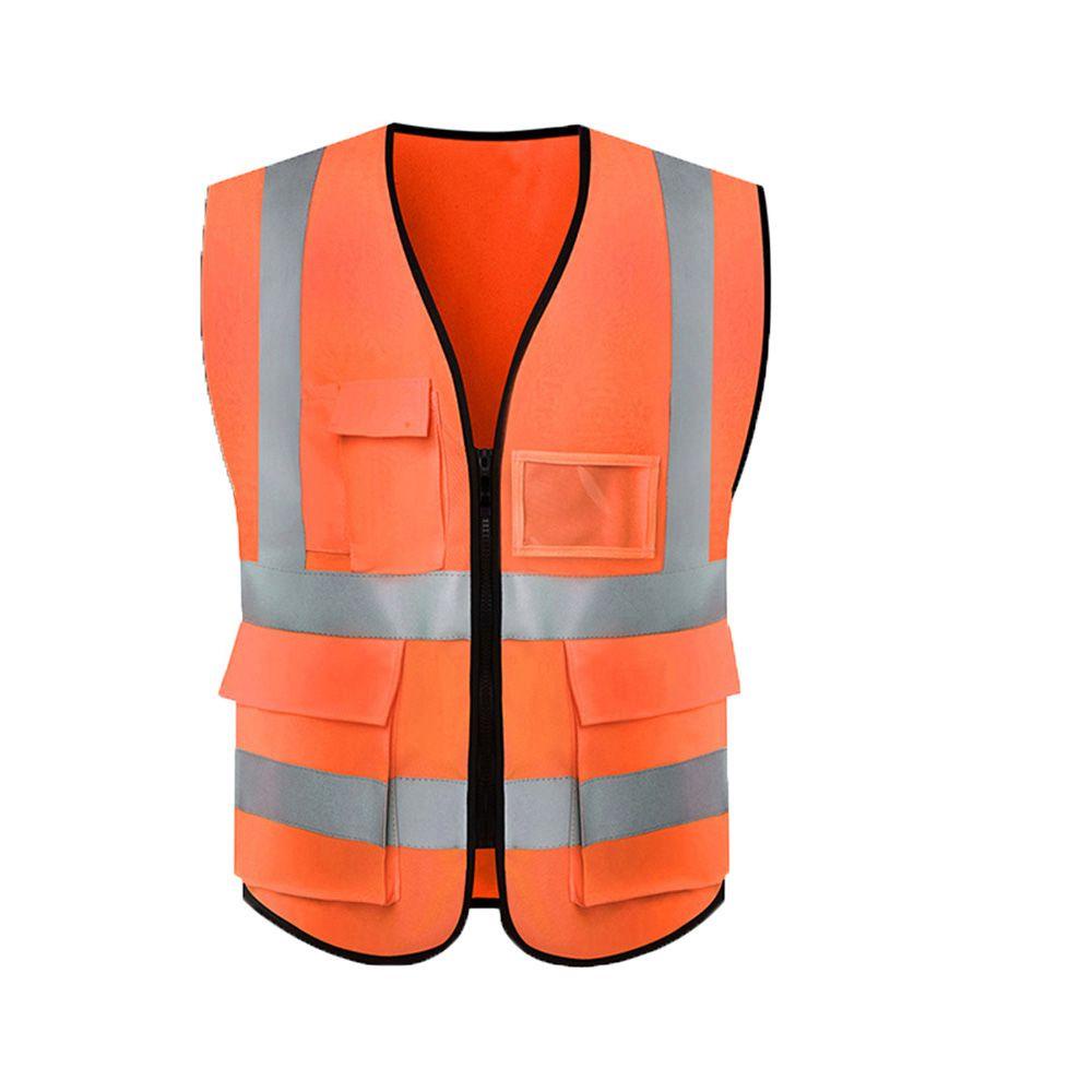 Quần Áo Vệ Sinh Phản Quang Nhiều Túi An Toàn Thân Thiện Với Môi Trường Khi Chạy Bộ / Đua Xe Ban Đêm