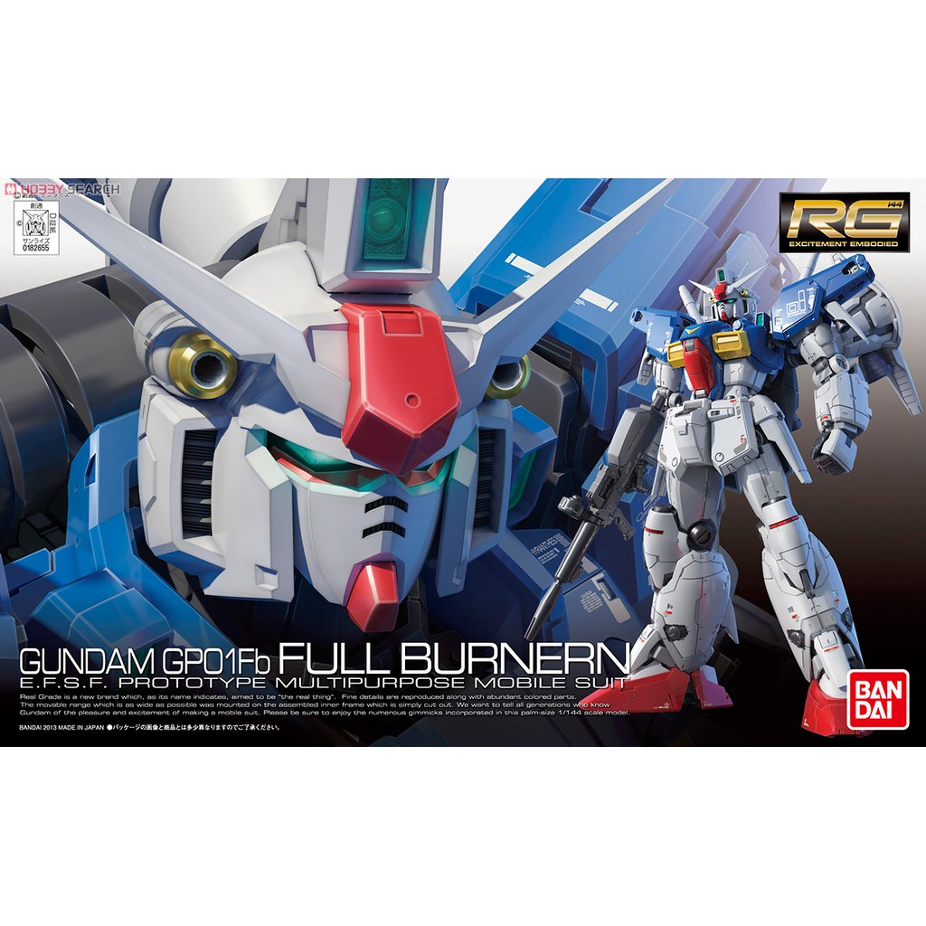 Mô Hình Gundam RG RX-78 GP01FB FULL BURNERN Bandai 1/144 REAL GRADE Đồ Chơi Lắp Ráp Anime Nhật