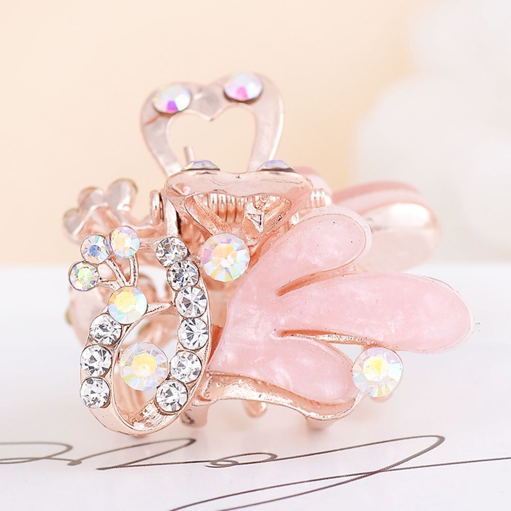 Kẹp tóc hình chim công đính kim cương giả xinh xắn dành cho nữ