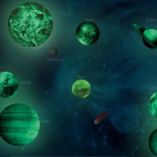 Solar System Planets DIY Wall Sticker Removable Glow in Dark Decal Room Decor