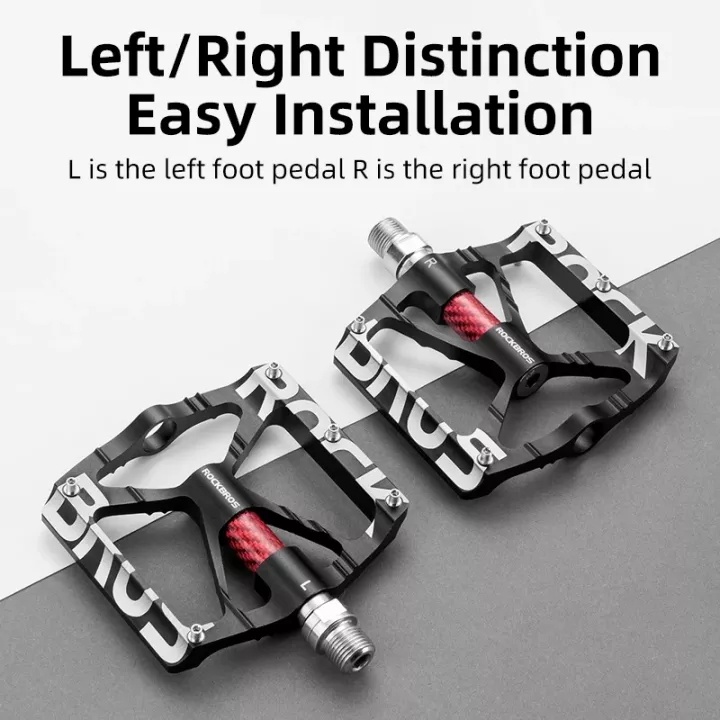 ROCKBROS Bicycle Pedals Ultralight MTB Mountain Bike Pedal Platform Reflective Aluminum Alloy Bearing Cycling Pedals Accessories