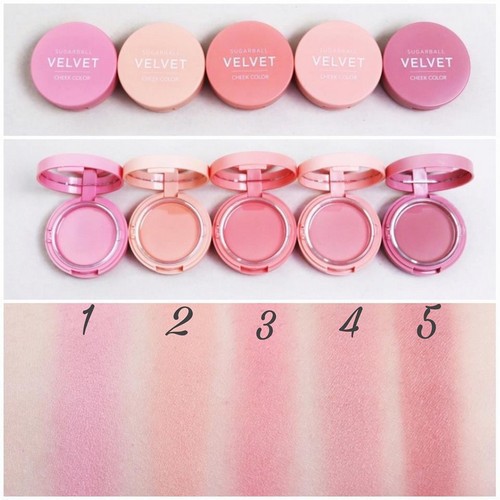 Phấn Má Hồng Aritaum Sugarball Velvet Cheek Color 8g kèm cọ phấn màu 03