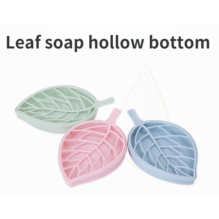 Khay Đựng Xà Phòng Hình Chiếc Lá Hai Tầng Bằng Nhựa