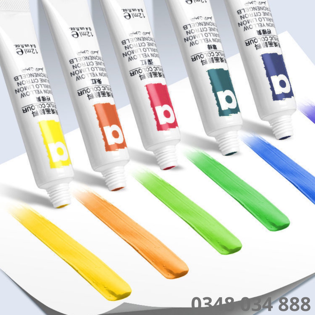 Bột vẽ cọ bản nail tôn ngộ không sét 12 màu