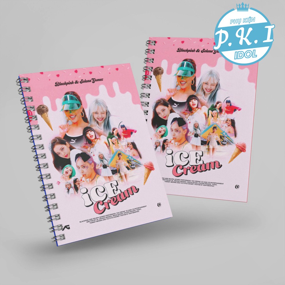 Sổ Còng NOTEBOOK In Hình MV [ ICE - CREAM ] Của BLACKPINK CỰC ĐẸP - QUÀ TẶNG K-POP