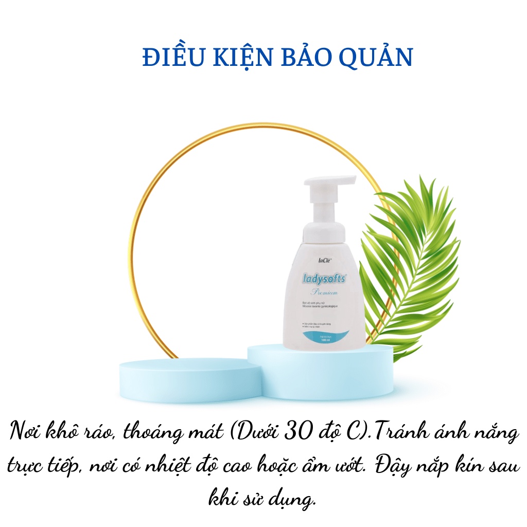 Bọt rửa phụ khoa laclé Ladysoft premium 100ml/chai