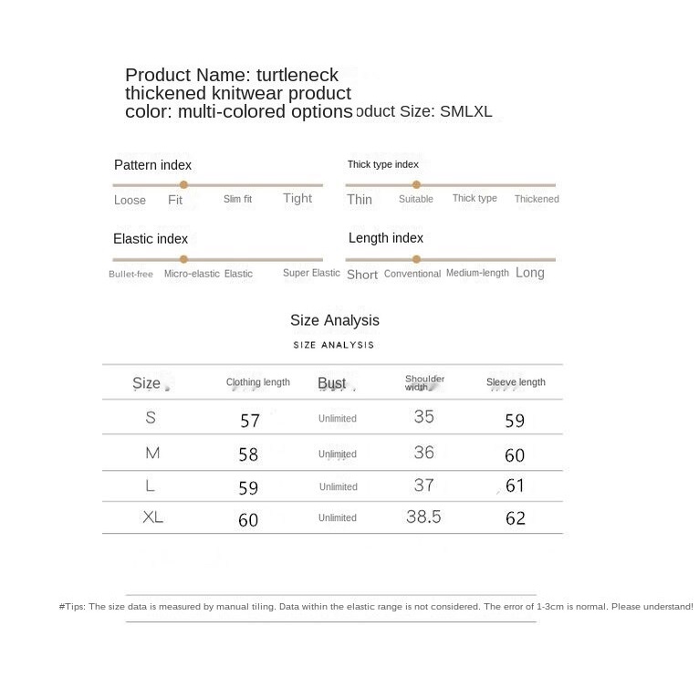 Áo sweater dệt kim cổ lọ dáng ôm thời trang thu đông cho nữ