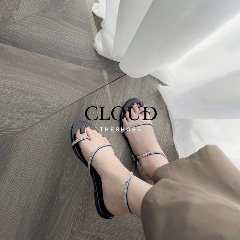 Giày Sandal bệt mũi tròn dây đá – Cloud The Shoes