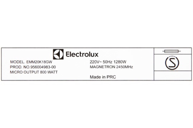 Đĩa lò vi sóng ELECTROLUX 20 lít- EMM20K18GW