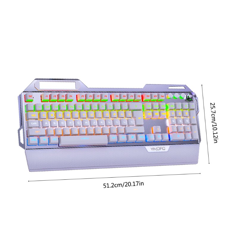 Bàn Phím Chơi Game Wili 104keys Usb 7 Màu Rgb Chất Liệu Hợp Kim Nhôm