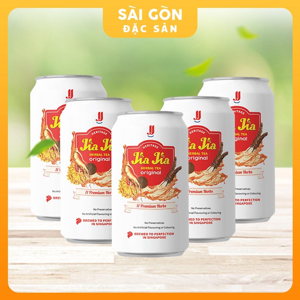 Trà Thảo Mộc Nguyên Vị JJ Lốc 6 Lon Chính Hãng Singapore Sài Gòn Đặc Sản