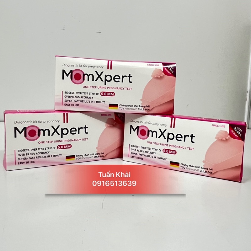 Bộ kit thử thai nhanh hCG MomXpert - chứng nhận chất lượng bởi Rheinland -CHLB Đức - 1 Hộp