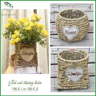 [ Lọ Hoa ]  Giỏ cói đựng hoa , giỏ cói đựng đồ hình chum , chữ nhật