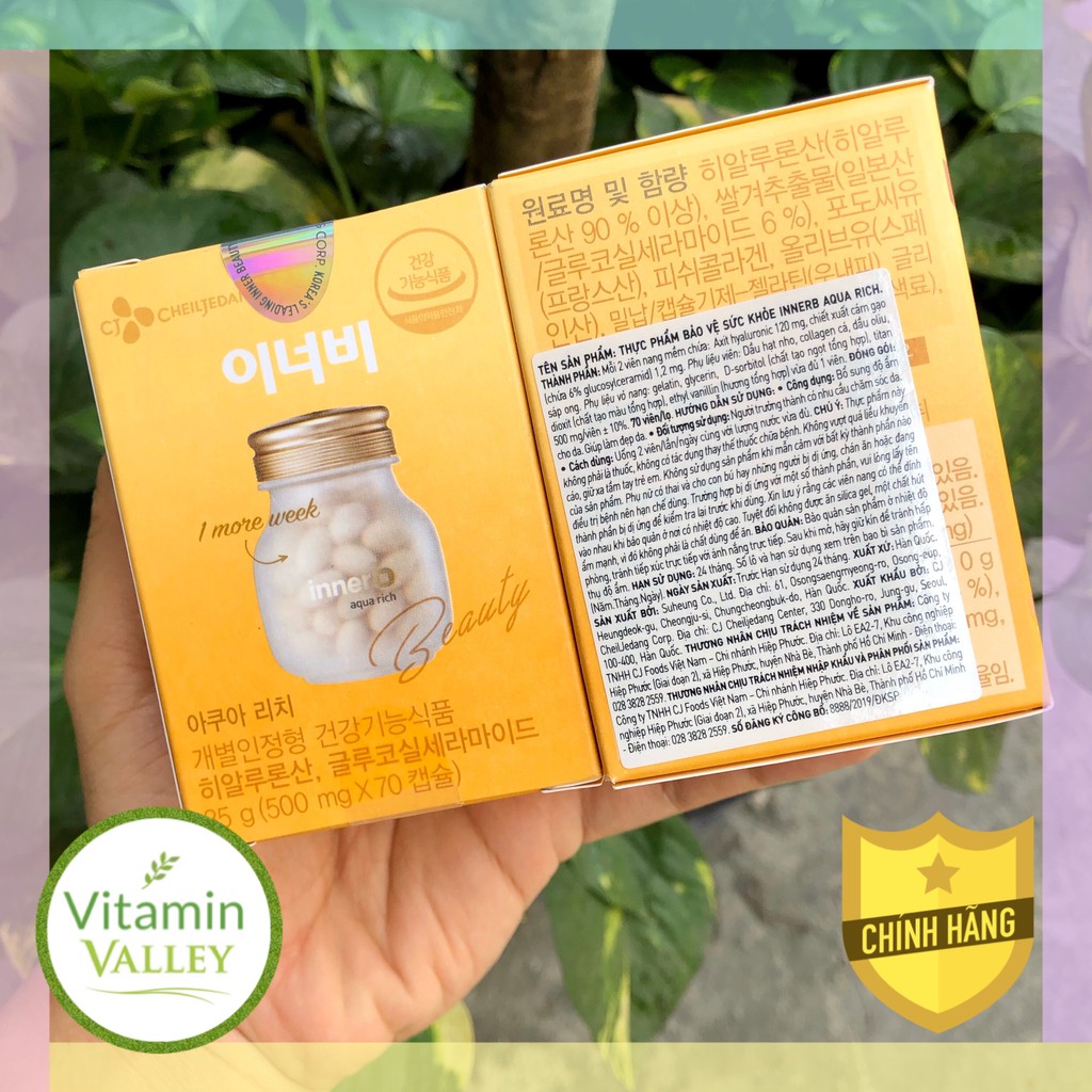 (NK Chính Ngạch Cty CJ Vietnam) Viên Uống Cấp Nước Innerb Aqua Rich Radiant Soft Skin DOUBLEUP | BigBuy360 - bigbuy360.vn