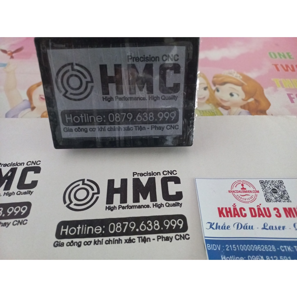 Con dấu in lên túi nilon kích thước lớn kèm mực chuyên dụng