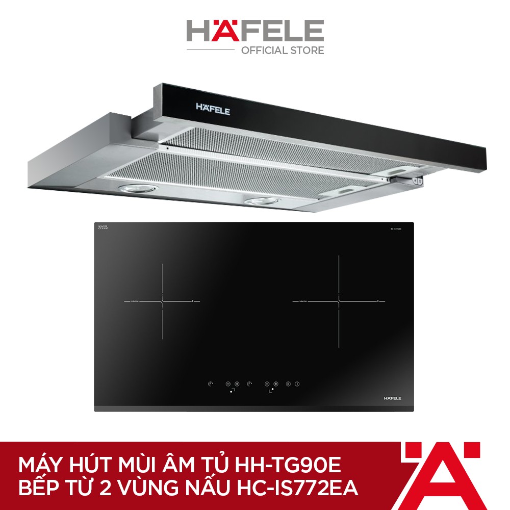 Máy Hút Mùi Âm Tủ HAFELE HH-TG90E (90cm) + Bếp Từ 2 Vùng Nấu Hafele 770x450mm HC-IS772EA