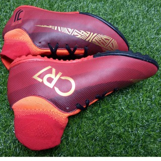 GIÀY BÓNG ĐÁ CR7 MÀU ĐỎ,XANH DƯƠNG KHÂU FULL ĐẾ