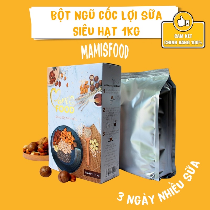 Ngũ cốc lợi sữa, ngũ cốc bà bầu Organic siêu nhiều hạt cao cấp Mamis Food