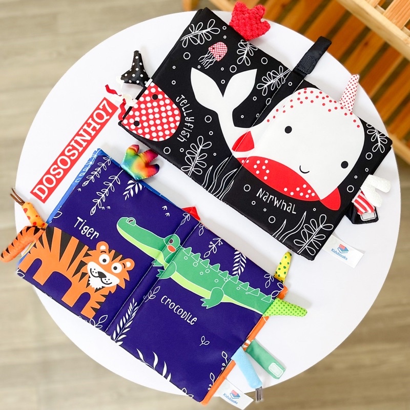 Sách vải kích thích đa giác quan cho bé