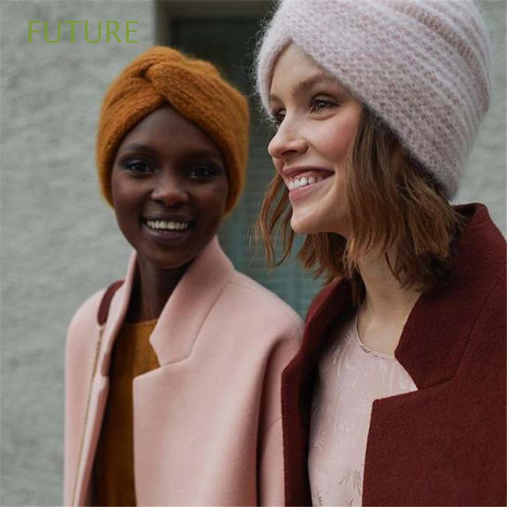 Nón len kiểu thắt nút màu trơn thời trang cho nữ