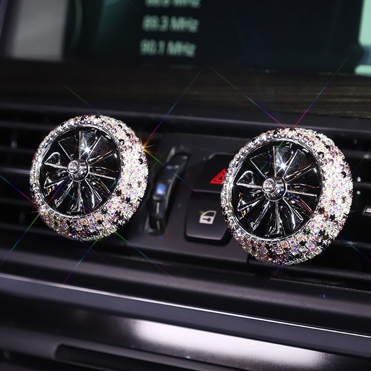 Nước hoa kẹp cửa gió ô tô hình cánh quạt đính đá cao cấp DCOT080 | BigBuy360 - bigbuy360.vn