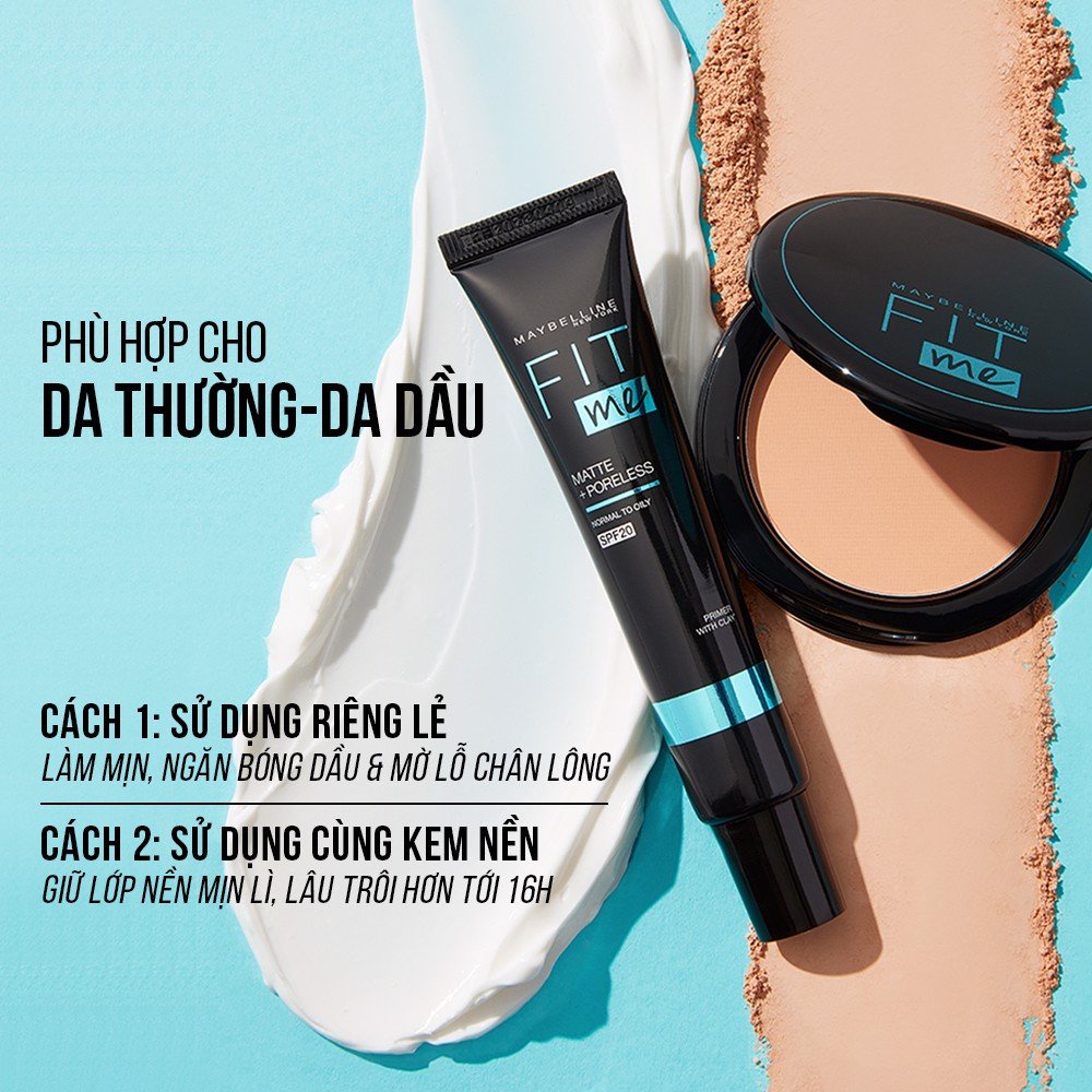 Maybelline - Kem Lót Trang Điểm Fit Me Matte+Poreless Kiềm Dầu Che Phủ Lỗ Chân Lông SPF20 | BigBuy360 - bigbuy360.vn