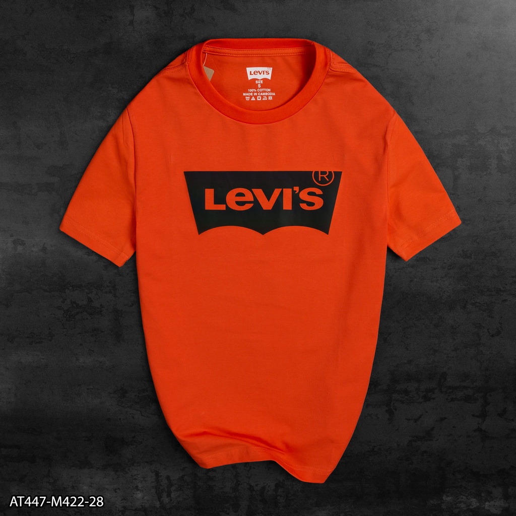 Áo thun Levis logo phản quang 100% Cotton AT447 - áo thun nam in chữ trước- 11 MÀU- VNXK