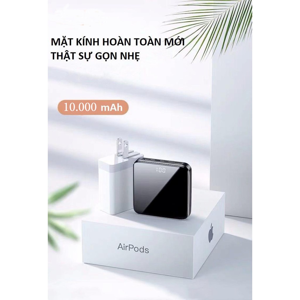 {SIÊU HOT} SẠC DỰ PHÒNG SIÊU MINI 10.000 MAH  - KÈM DÂY NGUỒN USB - MODEL 2019 - DÙNG CHO TẤT CẢ CÁC ĐIỆN THOẠI