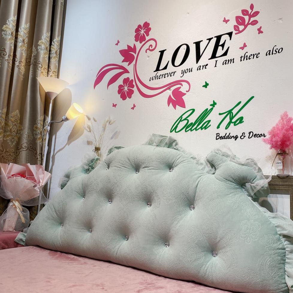 Gối tựa đầu giường hoàng gia hoa nổi kích thước 1.5m và 1.8m