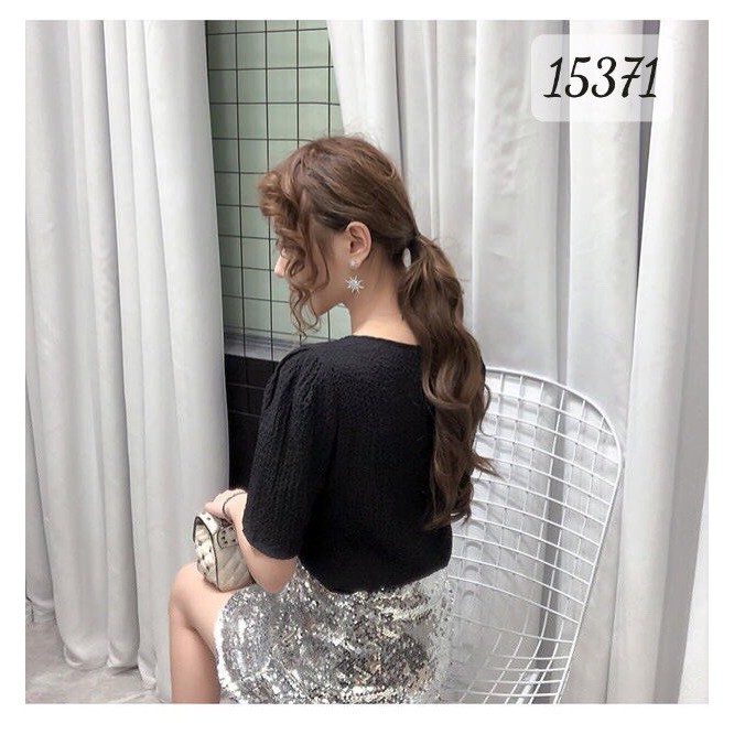 SALE Áo Cổ tim nhúng ngực Bigsize 15371