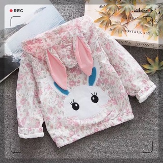 Áo khoác bé gái (hoa tiết hoa thỏ ngọc)