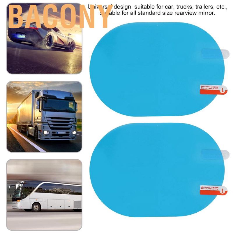 Miếng film 100x145mm hình oval chống nước chống sương dán kính chiếu hậu oto Bacony | BigBuy360 - bigbuy360.vn