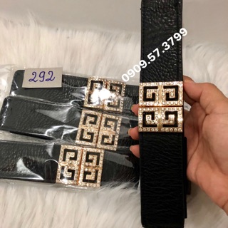 Thắt lưng nữ mặt thiết kế đính đá. MS292