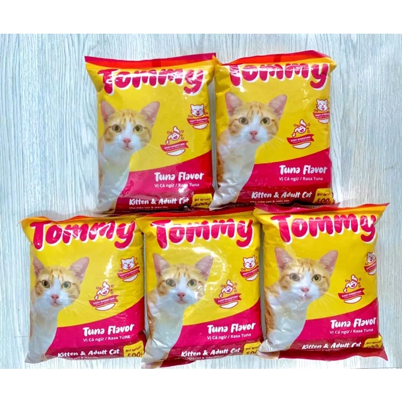 Thức ăn Cho Mèo Tommy - Mèo Con Và Mèo Lớn gói 500gr