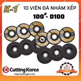 10 viên đá nhám xếp 100# | đĩa ráp xếp | bánh nhám xếp k1 d100 100#