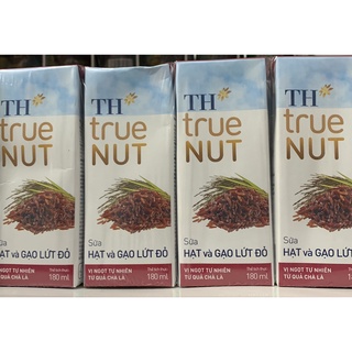 Lốc 4 hộp Sữa hạt và gạo lứt đỏ 180ml - th true milk