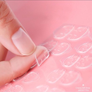 Miếng dán móng silicon [1 TỜ 24 Miếng] Miếng dán silicon 2 mặt trong suốt cho móng
