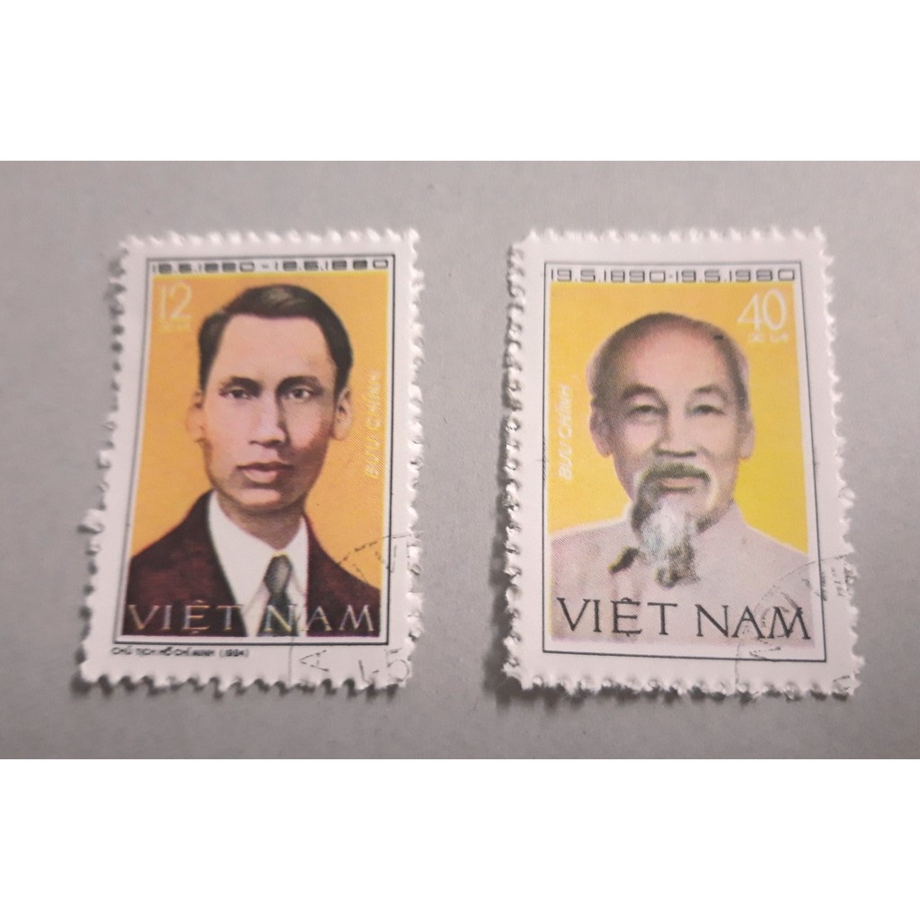 Tem sưu tập MS 363 Tem Việt Nam Kỷ niệm lần thứ 90 ngày sinh Chủ tịch Hồ Chí Minh ( 1890 - 1980 ) ( 2 Tem )