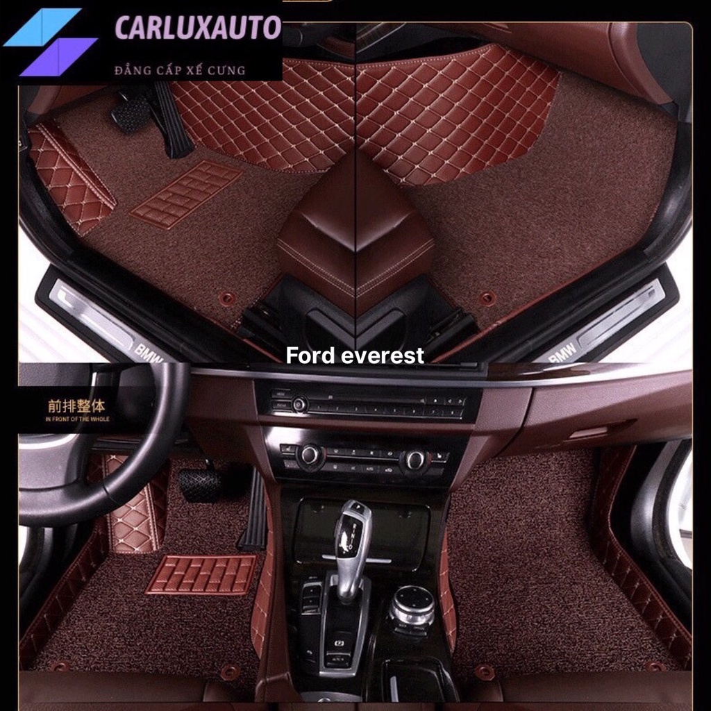 Thảm lót sàn ô tô 5D 6D Ford Everest 2016-2021 chống nước, không mùi, phủ kín 90% sàn xe