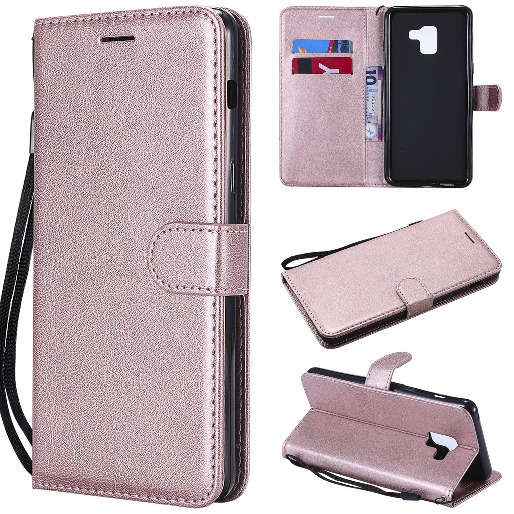 Bao da điện thoại có ngăn đựng thẻ cho Samsung A8/A8 Plus | BigBuy360 - bigbuy360.vn