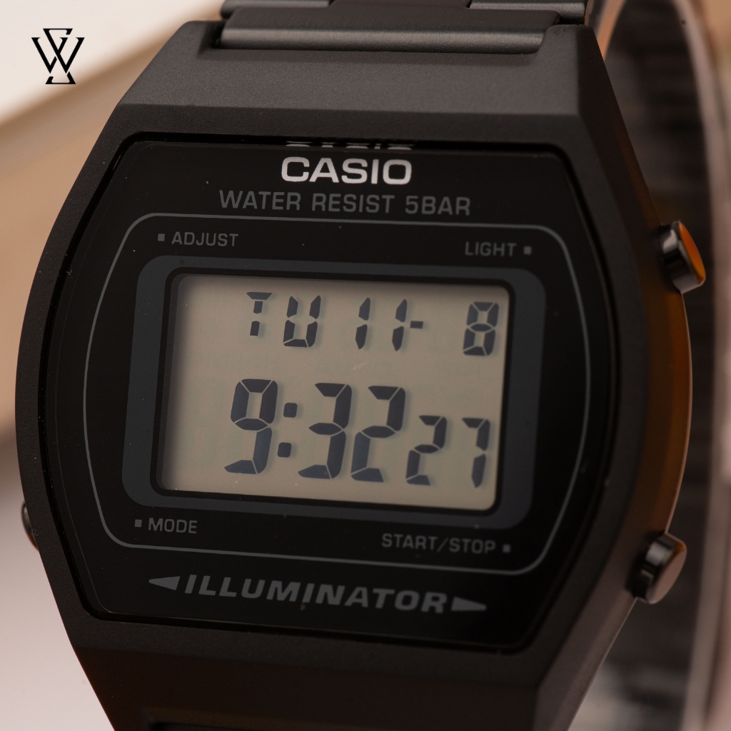 Đồng Hồ Điện Tử Nam Casio WATCHSTORE B640WB-1ADF Thiết Kế Mặt Kính Vuông Nhựa 35mm, Dây Đeo Kim Loại Và Vỏ Nhựa Màu Đen