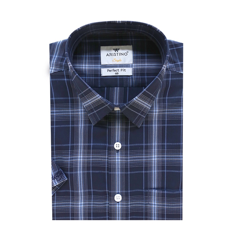 Áo sơ mi nam ngắn tay Aristino phom suông rộng, thiết kế nam tính, lịch lãm -  ASS471S2
