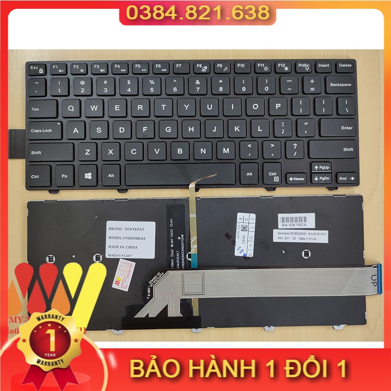 Bàn phím laptop Dell Latitude 14 3000 3450 3460 3470 P64G P49G P49G003 P53G P55G NEW 100%