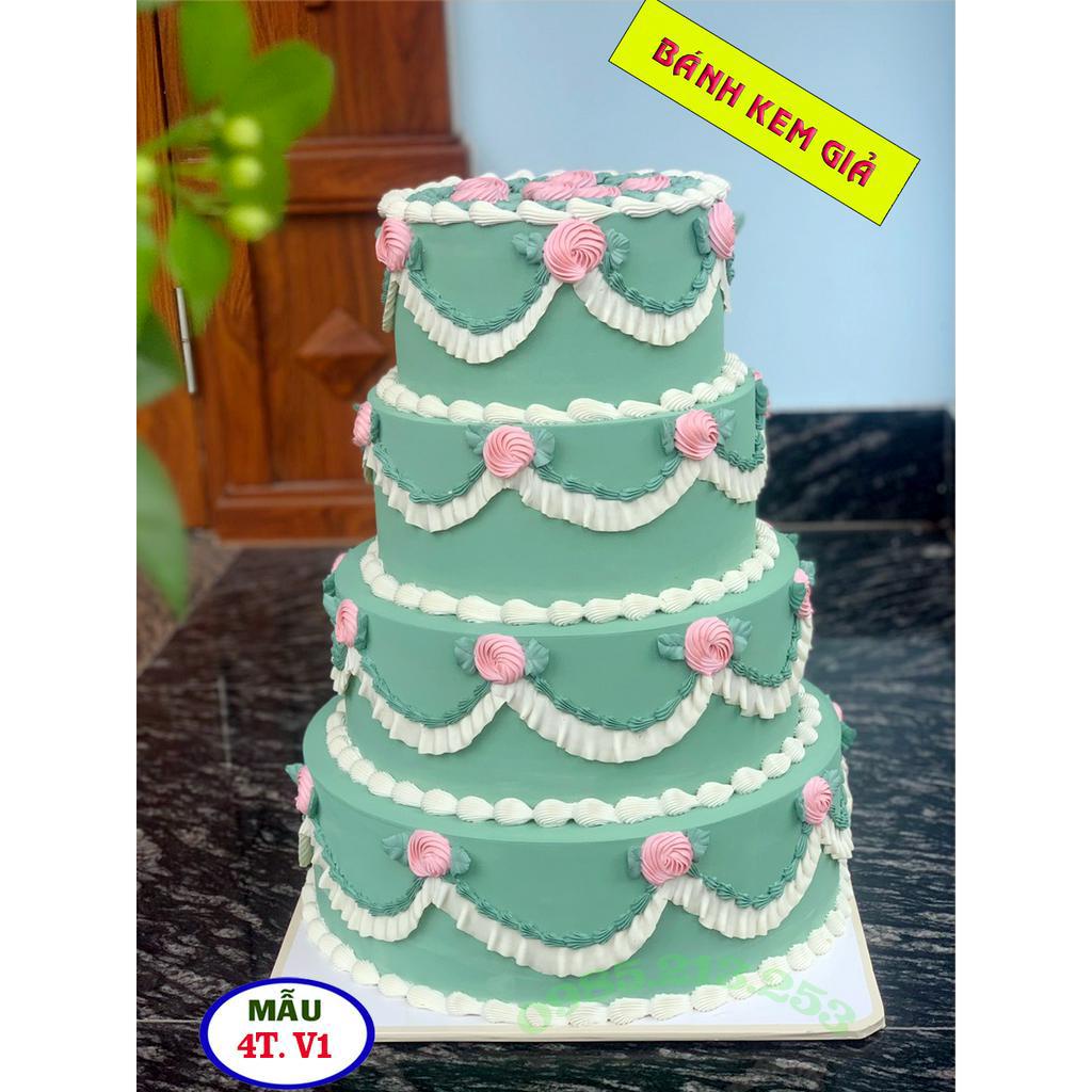Bánh sinh nhật giả màu pastel, bánh kem mô hình cực đẹp