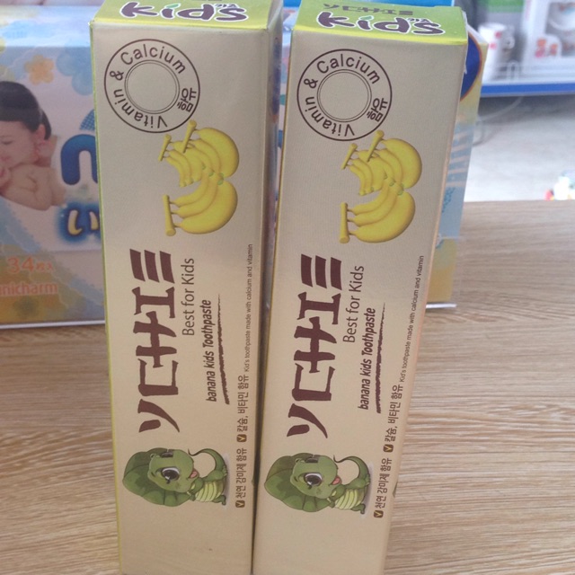 Kem đánh răng vị chuối cho bé từ 1 tuổi trở lên thương hiệu hàn quốc