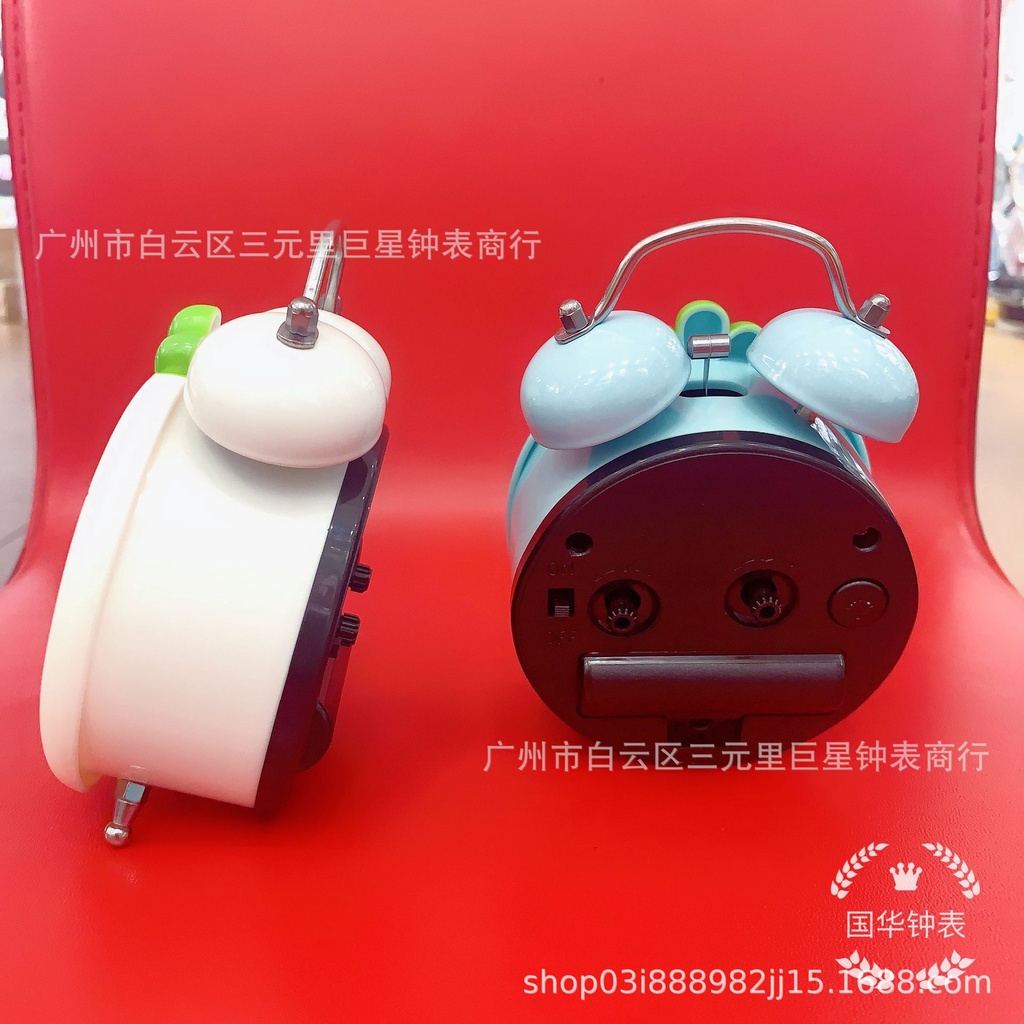 Đồng hồ báo thức để bàn hình Robot, hình chú Sóc dễ thương cho bé - màu Hồng/ Xanh dương/ Vàng - 1 chiếc 168-1