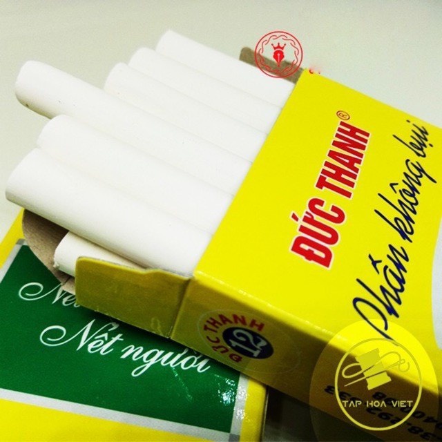 Hộp 12 viên Bút phấn trắng không bụi Đức Thanh