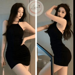 ĐẦM body ngắn cổ yếm cột dây xinh xắn Đ4 (GIÁ SỈ) Lissa